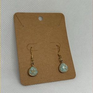 New pale turquoise drop earrings